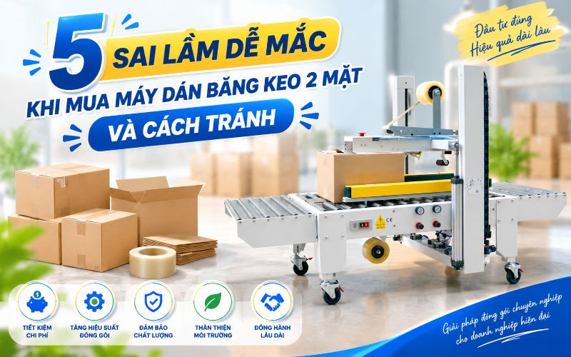 5 Sai lầm dễ mắc khi mua máy dán băng keo 2 mặt và cách tránh