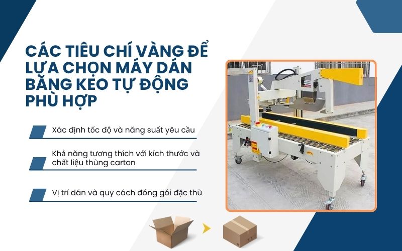 Các tiêu chí vàng để lựa chọn máy dán băng keo tự động phù hợp