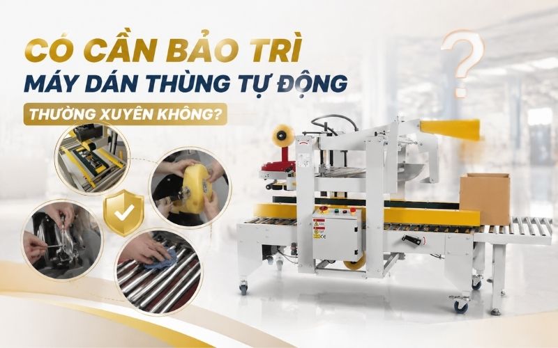Có cần bảo trì máy dán thùng tự động thường xuyên không?