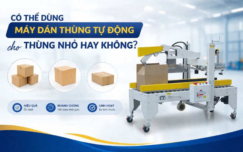 Có thể dùng máy dán thùng tự động cho thùng nhỏ hay không
