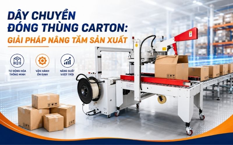 Dây chuyền đóng thùng carton: Giải pháp nâng tầm sản xuất
