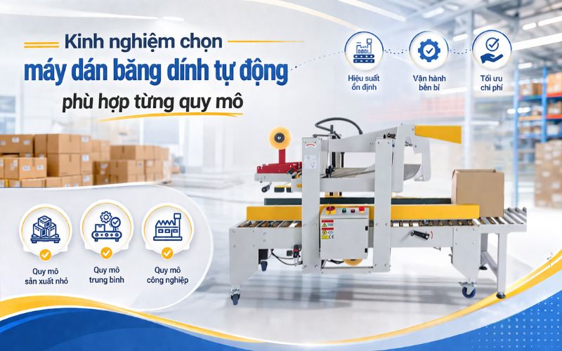 Kinh nghiệm chọn máy dán băng dính tự động