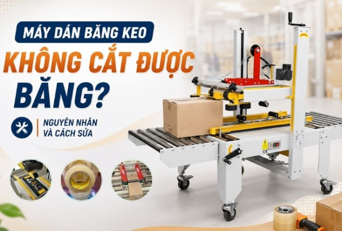Máy dán băng keo không cắt được băng? Nguyên nhân và cách sửa