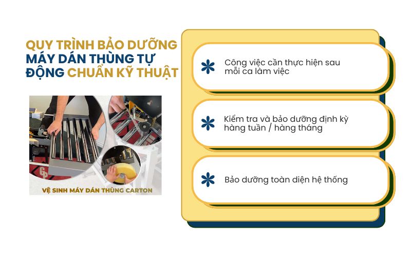 Quy trình bảo dưỡng máy dán thùng tự động chuẩn kỹ thuật