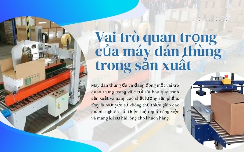 Vai trò quan trọng của máy dán thùng trong sản xuất