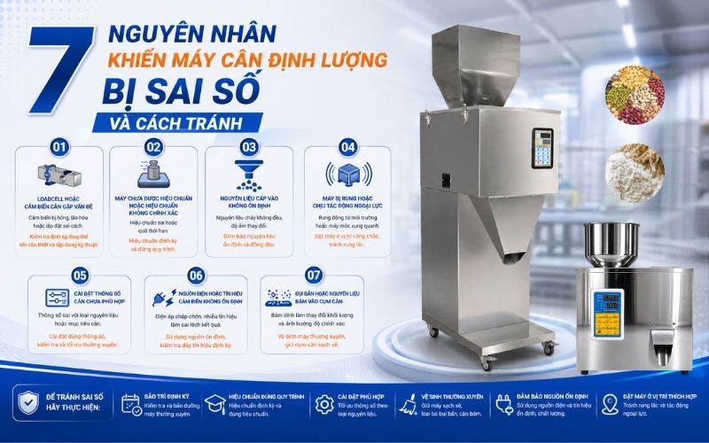 7 nguyên nhân khiến máy cân định lượng bị sai số và cách tránh