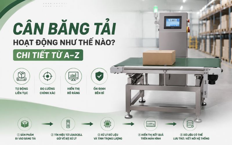 Cân băng tải hoạt động như thế nào? Chi tiết từ A–Z