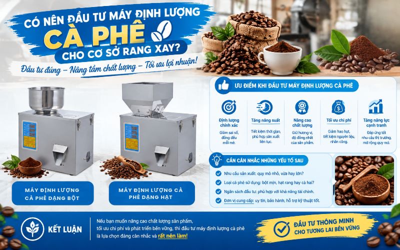 Có nên đầu tư máy định lượng cà phê cho cơ sở rang xay?