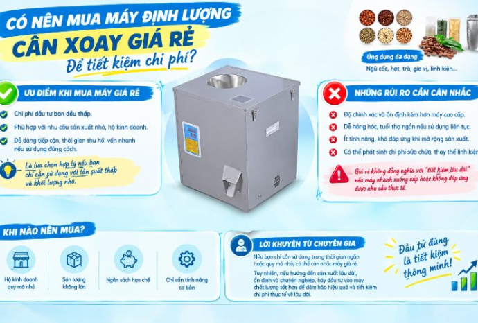 Có nên mua máy định lượng cân xoay giá rẻ để tiết kiệm chi phí?