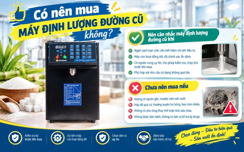 Có nên mua máy định lượng đường cũ không?