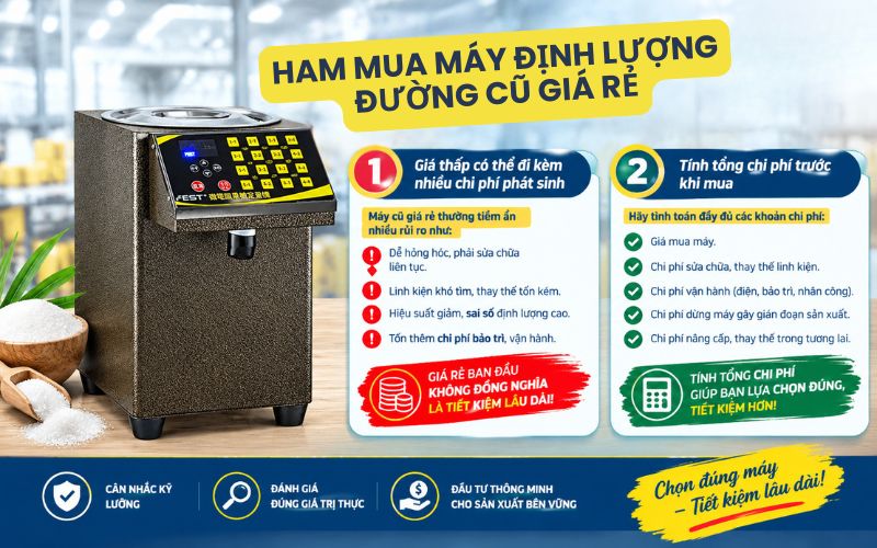 Ham mua máy định lượng đường cũ giá rẻ