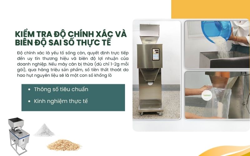 Kiểm tra độ chính xác và biên độ sai số thực tế