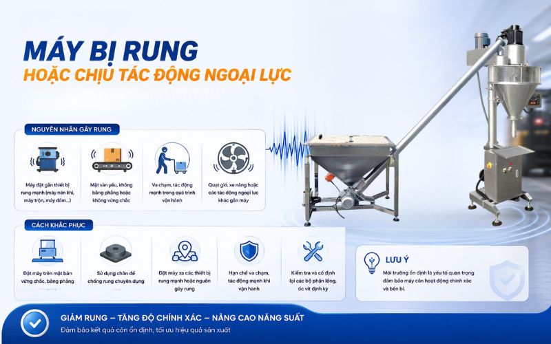 Máy bị rung hoặc chịu tác động ngoại lực