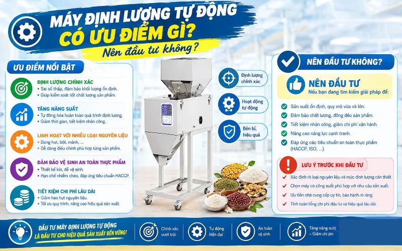Máy định lượng tự động có ưu điểm gì? Nên đầu tư không?