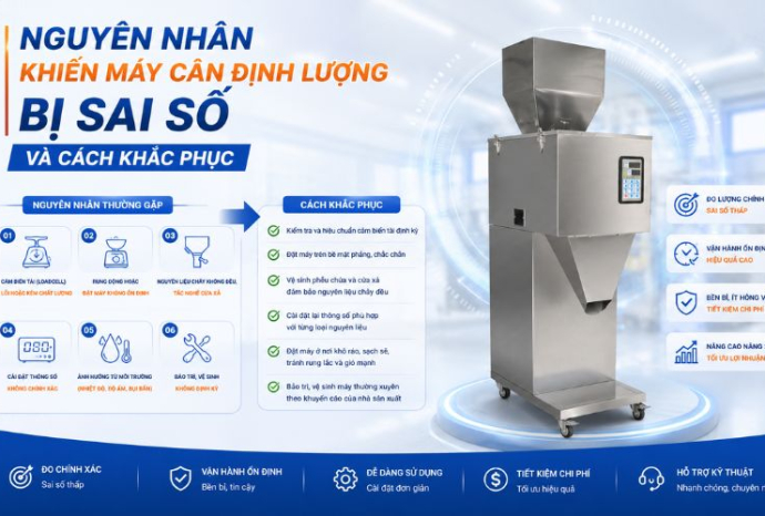 Nguyên nhân khiến máy cân định lượng bị sai số và cách khắc phục