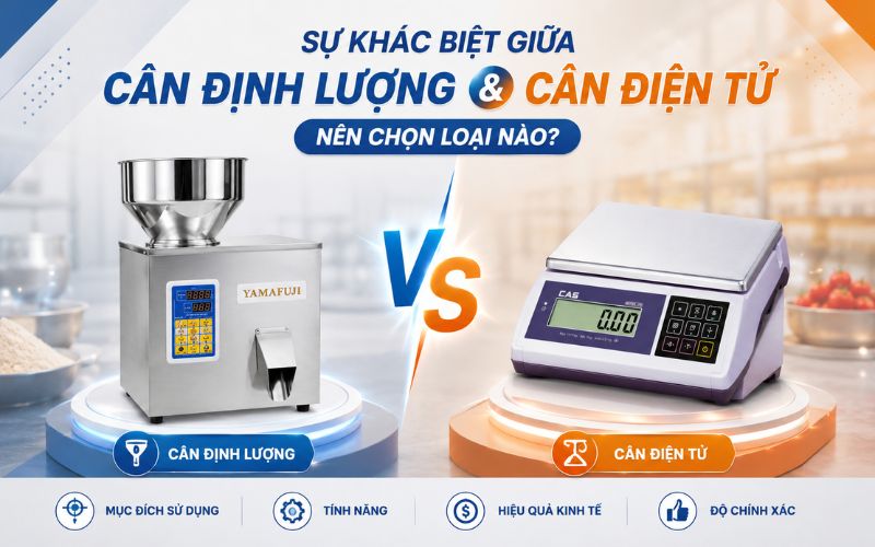 Sự khác biệt giữa cân định lượng và cân điện tử - Nên chọn loại nào