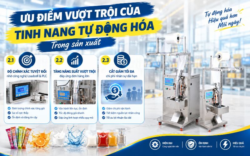 Ưu điểm vượt trội của tính năng tự động hóa trong sản xuất