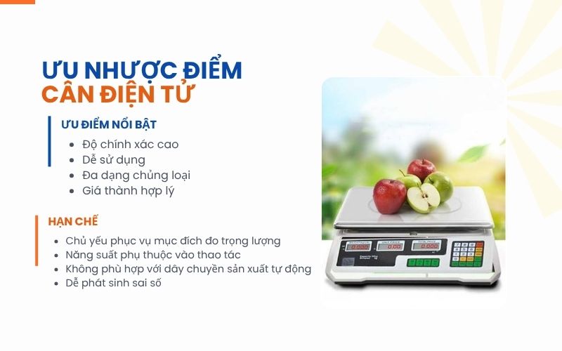 Ưu nhược điểm của cân điện tử