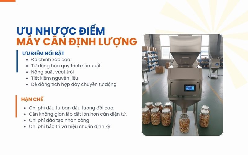 Ưu nhược điểm của máy cân định lượng