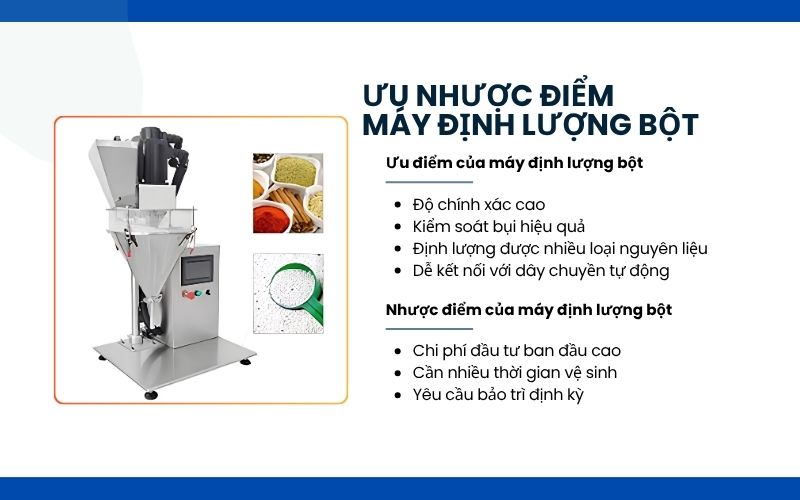 Ưu nhược điểm của máy định lượng bột