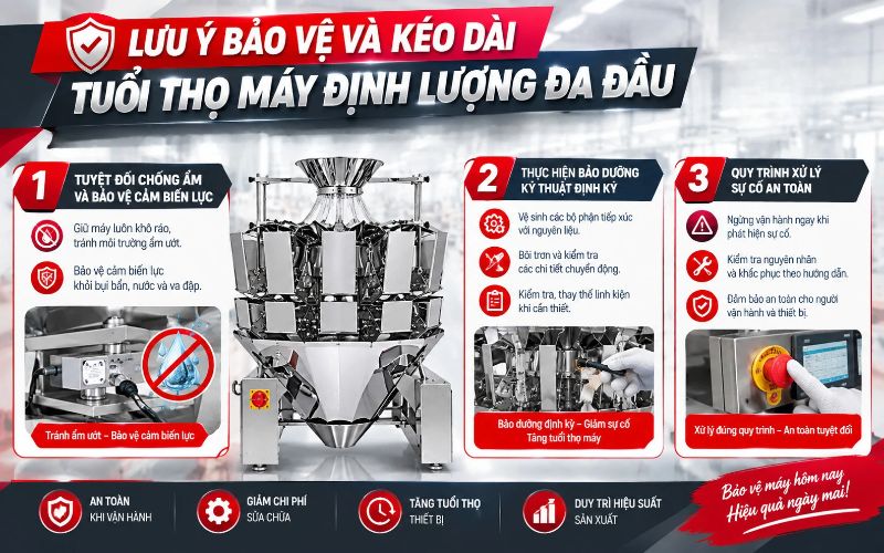 Lưu ý bảo vệ và kéo dài tuổi thọ máy định lượng đa đầu