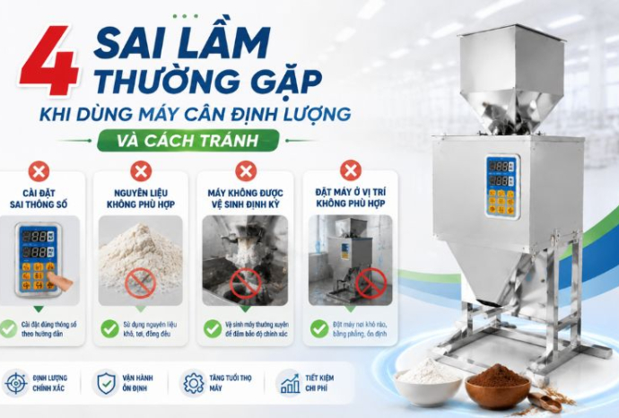 4 sai lầm thường gặp khi dùng máy cân định lượng và cách tránh