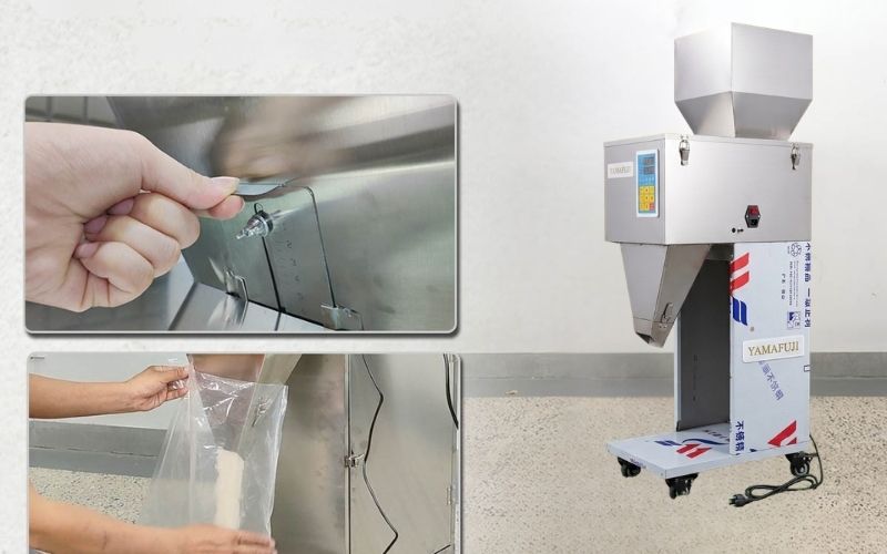 Bàn giao sử dụng máy định lượng cân 999g 1 đầu Yamafuji F-999