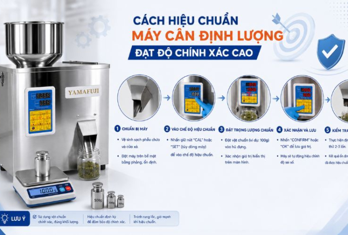 Cách hiệu chuẩn máy cân định lượng đạt độ chính xác cao