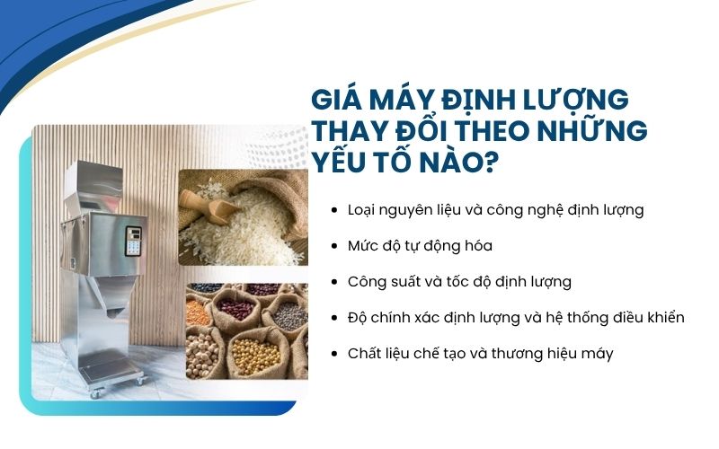 Giá máy định lượng thay đổi theo những yếu tố nào?