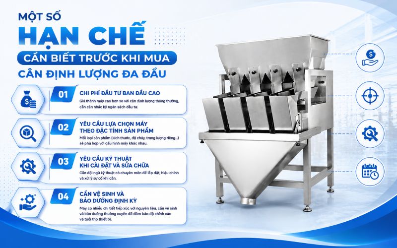 Một số hạn chế cần biết trước khi mua cân định lượng đa đầu