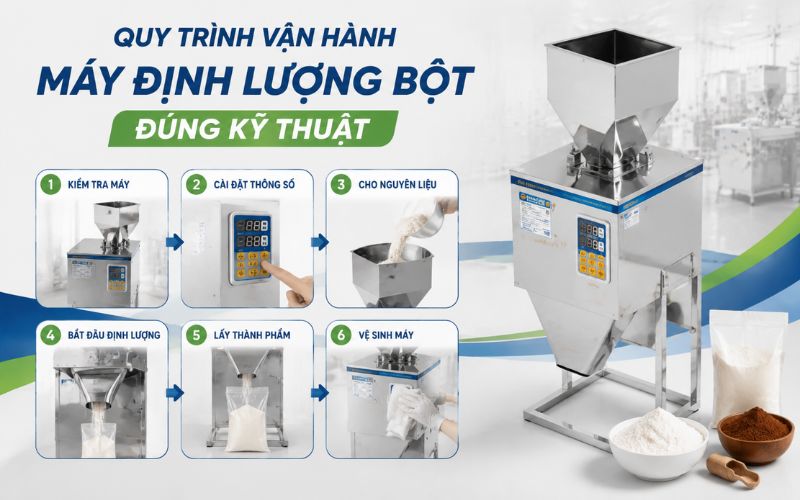Quy trình vận hành máy định lượng bột đúng kỹ thuật