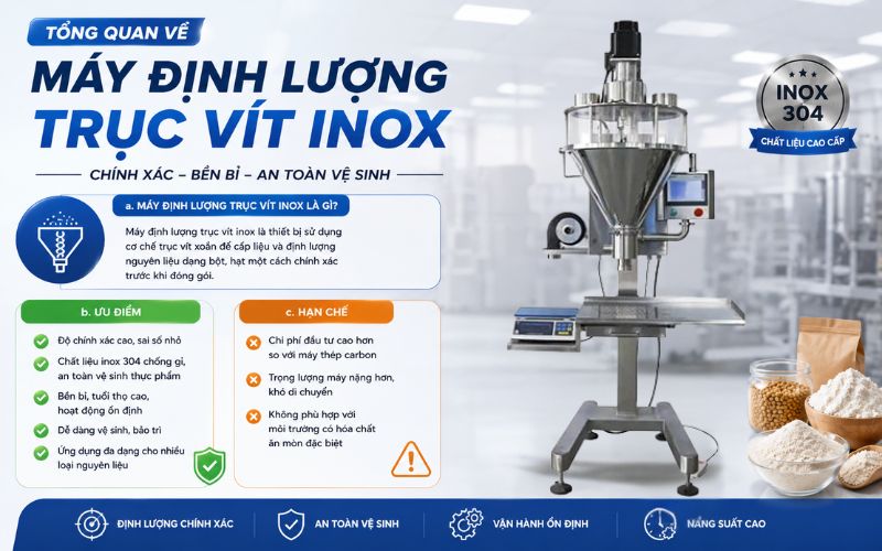 Tổng quan về máy định lượng trục vít inox