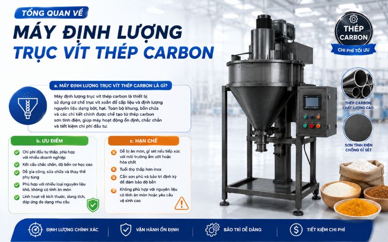 Tổng quan về máy định lượng trục vít thép carbon