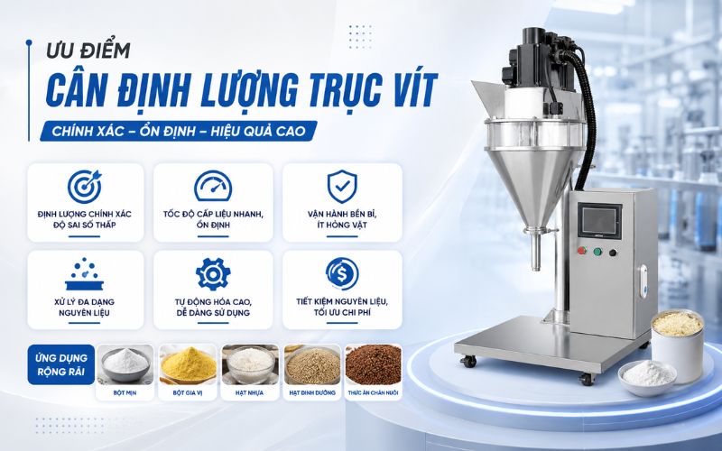 Ưu điểm cân định lượng trục vít