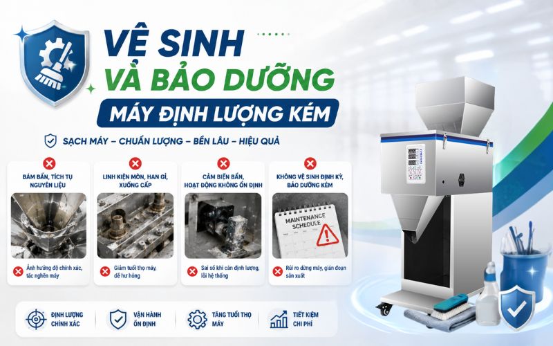 Vệ sinh và bảo dưỡng máy cân định lượng kém