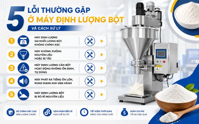 5 Lỗi thường gặp ở máy định lượng bột và cách xử lý