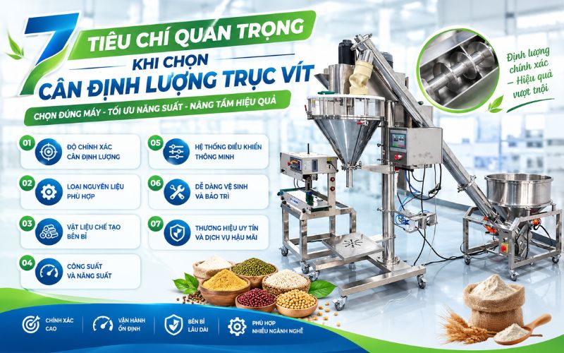 7 Tiêu chí quan trọng khi chọn cân định lượng trục vít