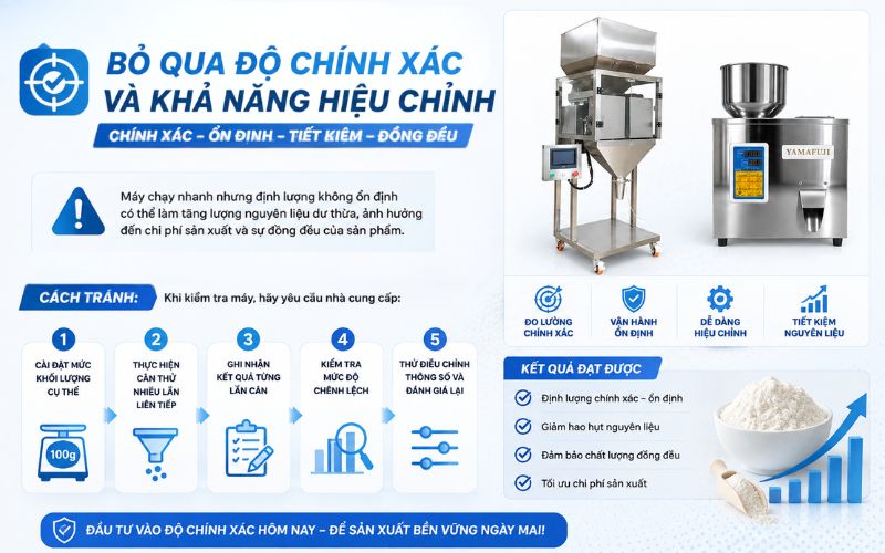 Bỏ qua độ chính xác và khả năng hiệu chỉnh