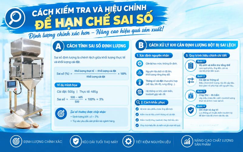 Cách kiểm tra và hiệu chỉnh để hạn chế sai số