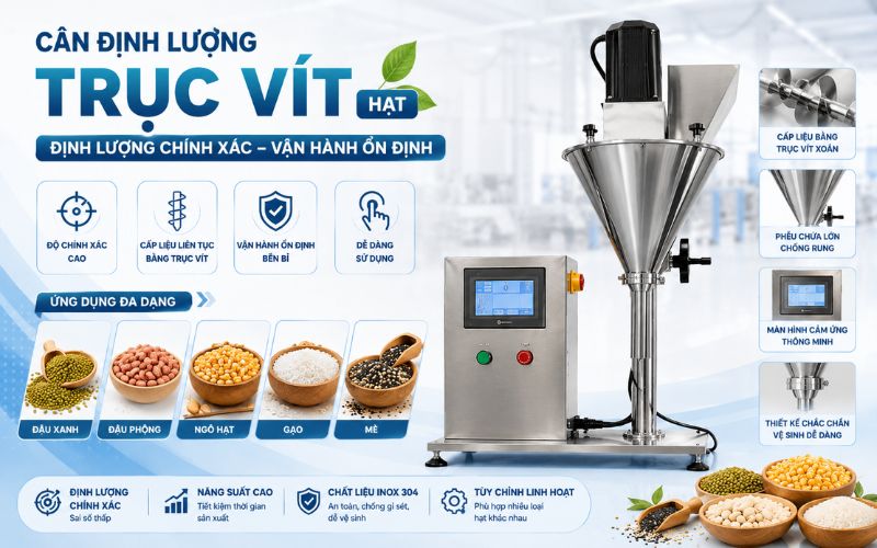 Cân định lượng trục vít hạt