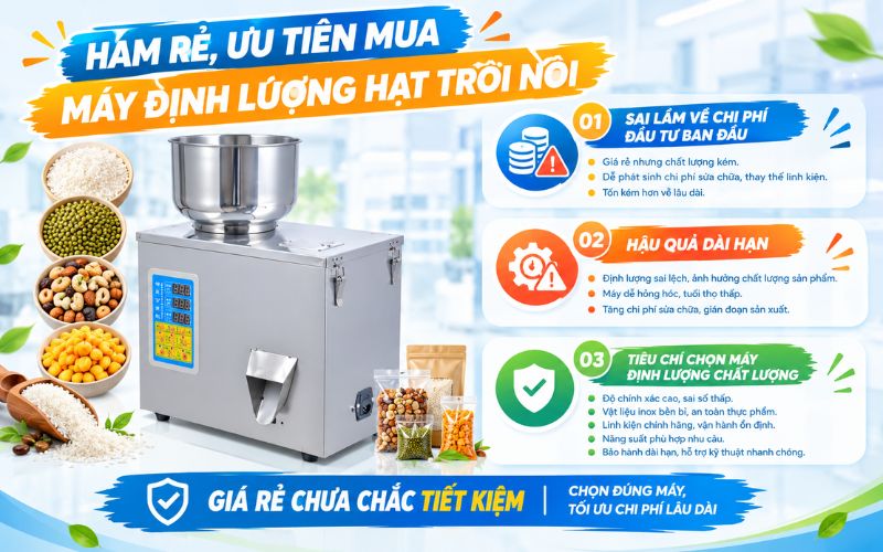 Ham rẻ, ưu tiên mua máy định lượng hạt trôi nổi  