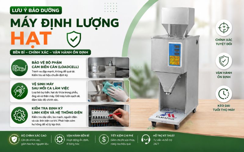 Lưu ý bảo dưỡng máy định lượng hạt