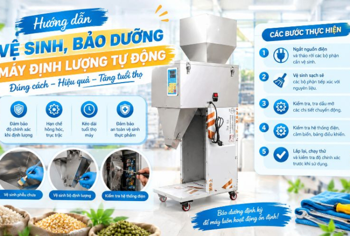 Hướng dẫn vệ sinh, bảo dưỡng máy định lượng tự động đúng cách