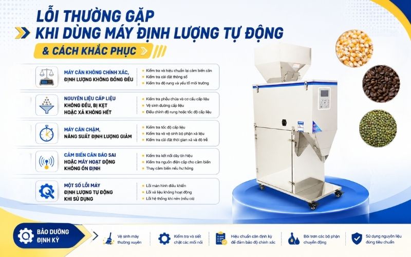 Lỗi thường gặp khi dùng máy định lượng tự động & cách khắc phục