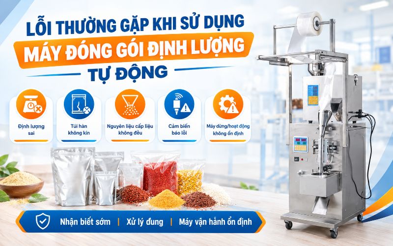 Lỗi thường gặp khi sử dụng máy đóng gói định lượng tự động