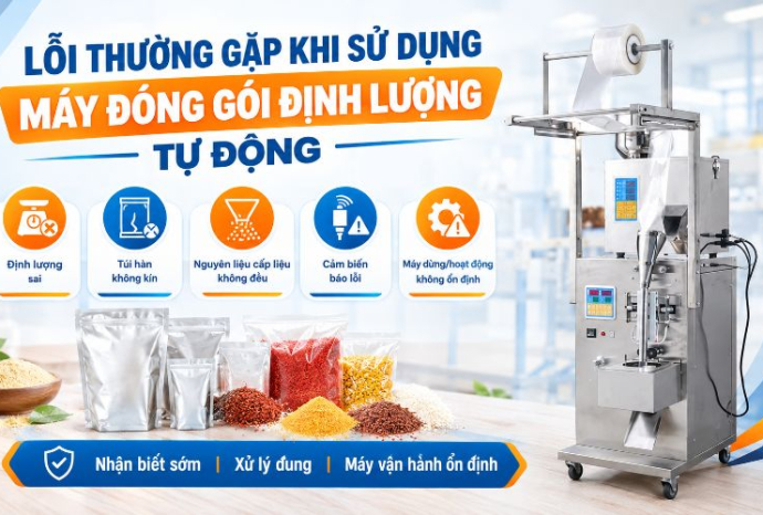 Lỗi thường gặp khi sử dụng máy đóng gói định lượng tự động
