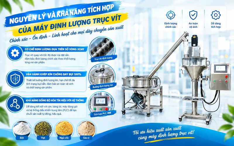 Nguyên lý và khả năng tích hợp của máy định lượng trục vít
