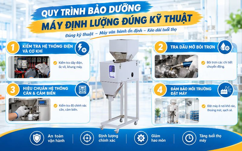 Quy trình bảo dưỡng máy định lượng đúng kỹ thuật