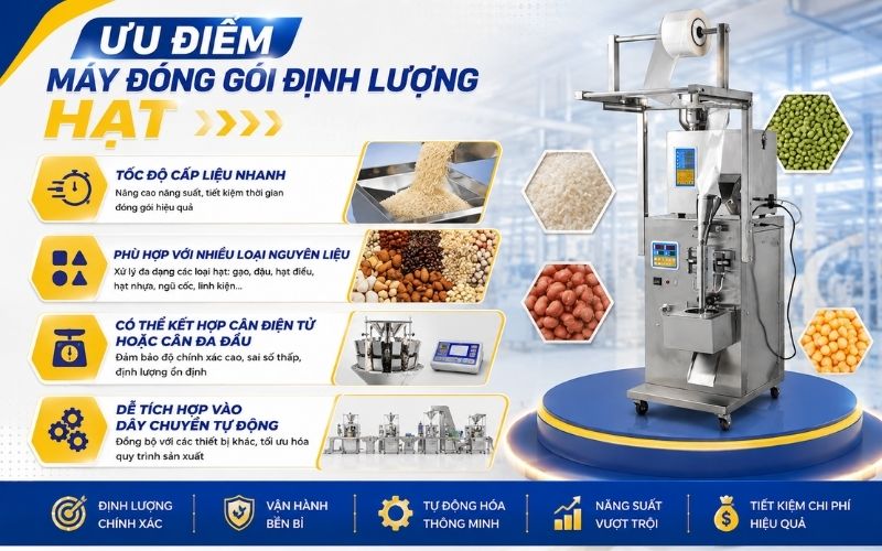 Ưu điểm của máy đóng gói định lượng hạt