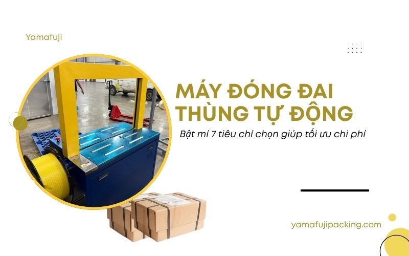 Bật mí 7 tiêu chí chọn máy đóng đai thùng tự động
